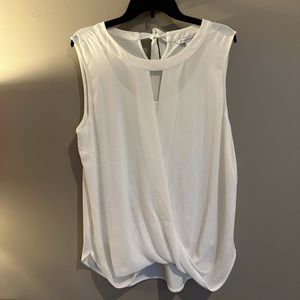 Clearwater Mixed Material Blouse, Sleeveless, Size XL